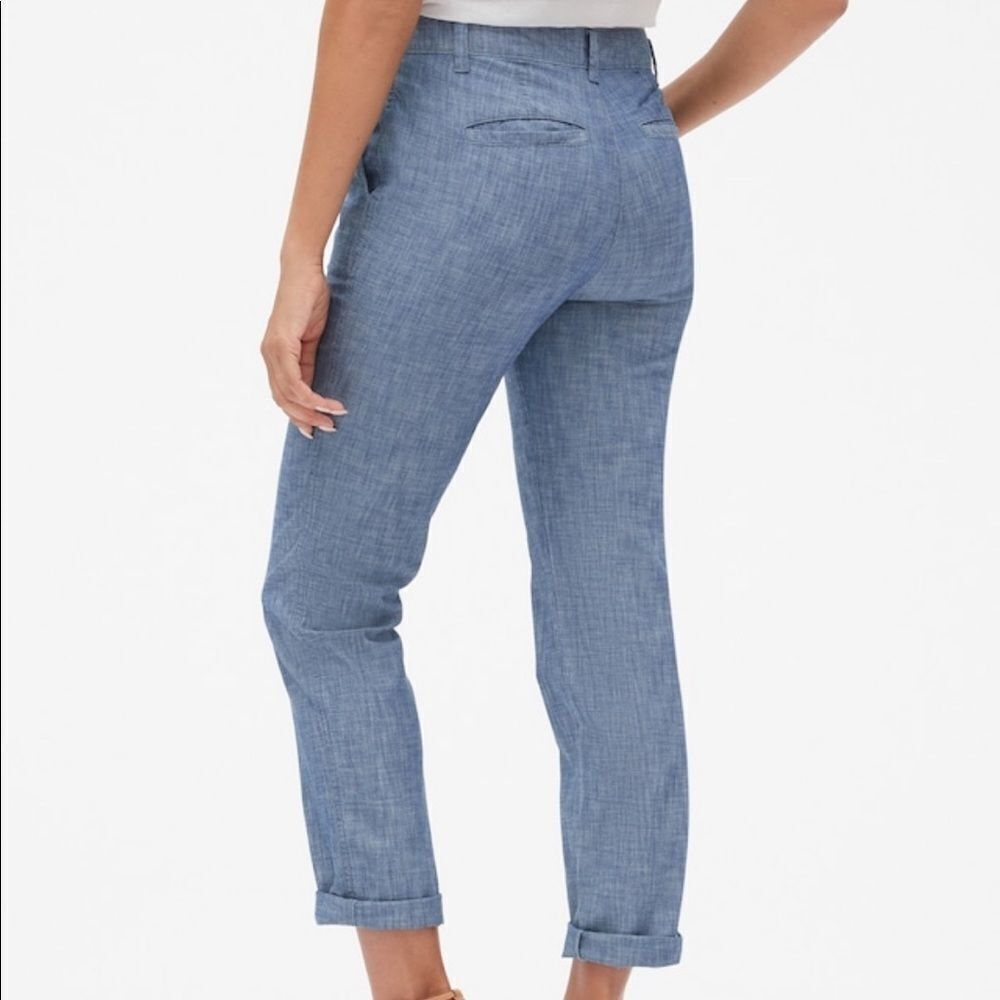 Girlfriend Khakis in Chambray